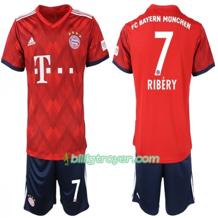 Billige Fotballdrakter FC Bayern München Ribery 7 Barn Hjemmedraktsett 2018/19 Kortermet